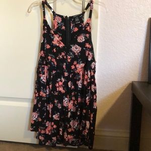 Black and pink floral top